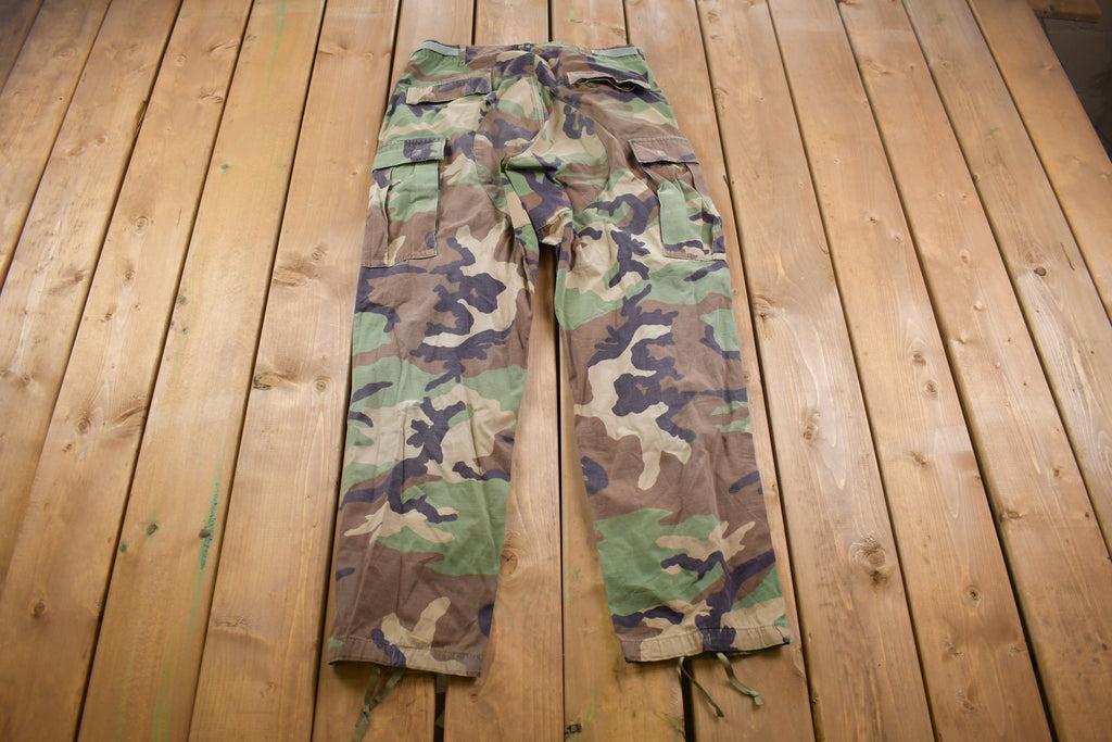 Vintage 2001 Military Woodland Camouflage Cargo Pocket Pants 35 x 31