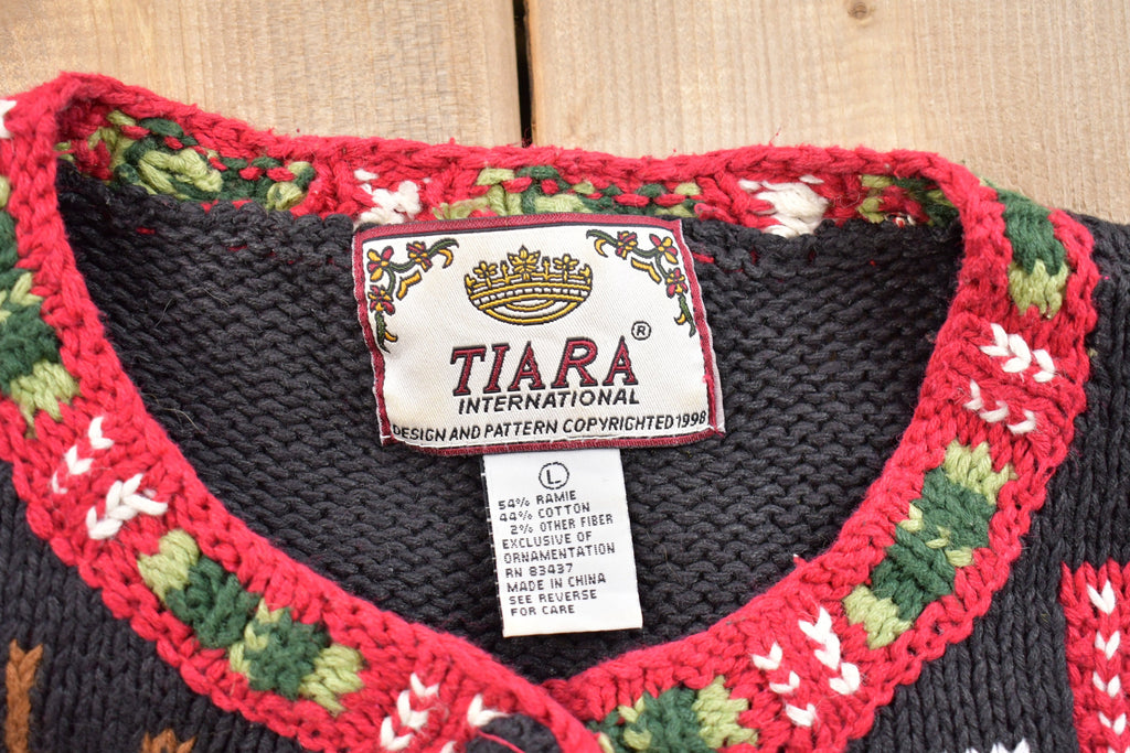 Vintage 1990s Tiara Bird Knitted Sweater
