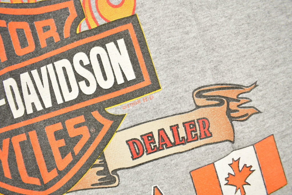 Vintage 1999 Harley Davidson Of Newfoundland Canada Pocket T-Shirt