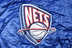 Vintage 1990s Bigman Sports New Jersey Nets NBA Basketball Embroidered Snap Button Satin Bomber Jacket