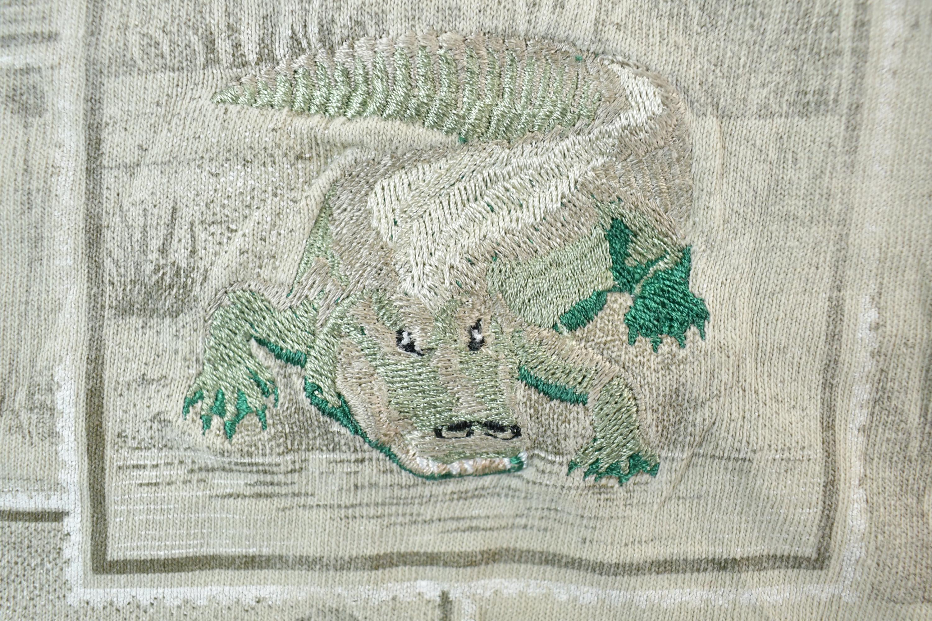 Vintage 1990s Corkscrew Swamp Sanctuary Gator Theme Embroidered T-Shirt