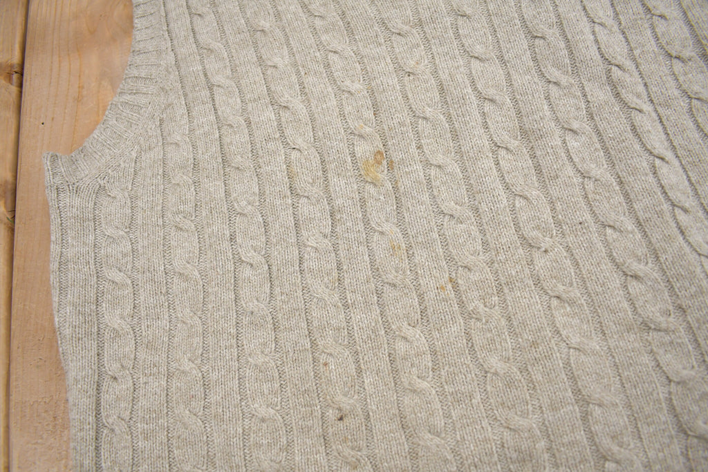 Vintage 1990s LL Bean Cable Knit Sweater Vest