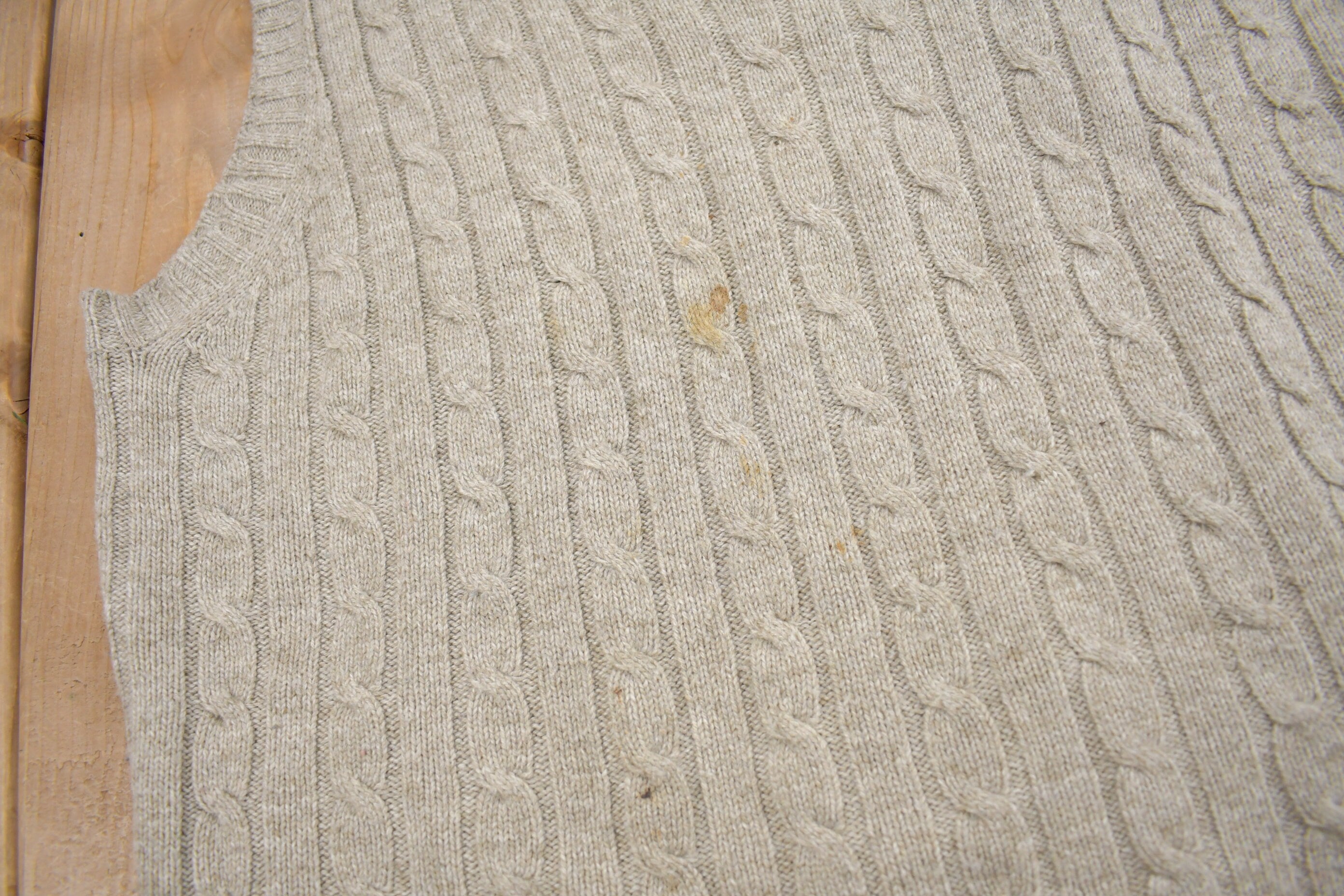 Vintage 1990s LL Bean Cable Knit Sweater Vest