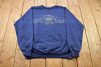 Vintage 1990s Cute Bird Themed Crewneck / Souvenir / Vintage Sweatshirt / Outdoorsman / Wilderness Sweatshirt / Floral / Animal Themed