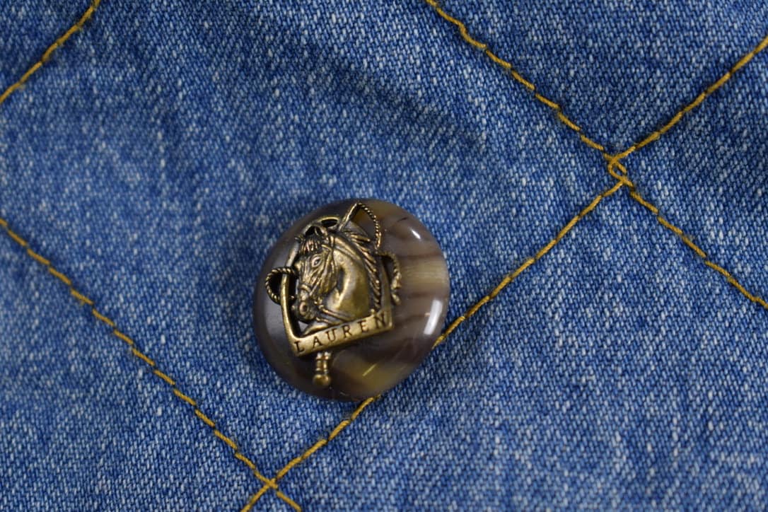 Vintage 1990s Lauren Jeans Co Quilted Denim Jean Jacket