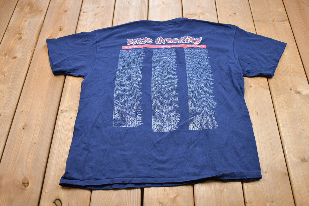 Vintage 1999 State Wrestling Graphic T-Shirt