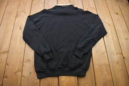 Vintage 1990s Morning Sun Collared Floral Crewneck Sweatshirt / 90s Crewneck / Made In USA / Essential / Streetwear / 90s