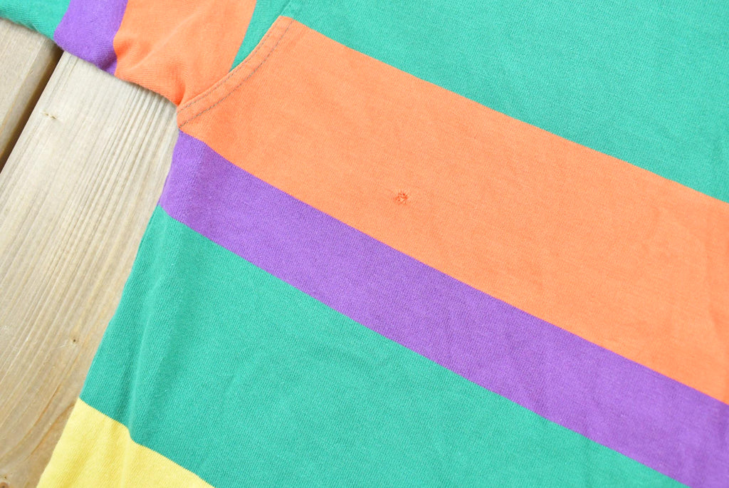 Vintage 1990s Nautica 1/2 Metre Class Striped Polo Shirt Men's L / Souvenir / Athleisure / Streetwear / Preppy / Nautical Sailing