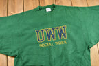 Vintage 1990s University of Wisconsin-Whitewater Social Work Embroidered Crewneck Sweatshirt
