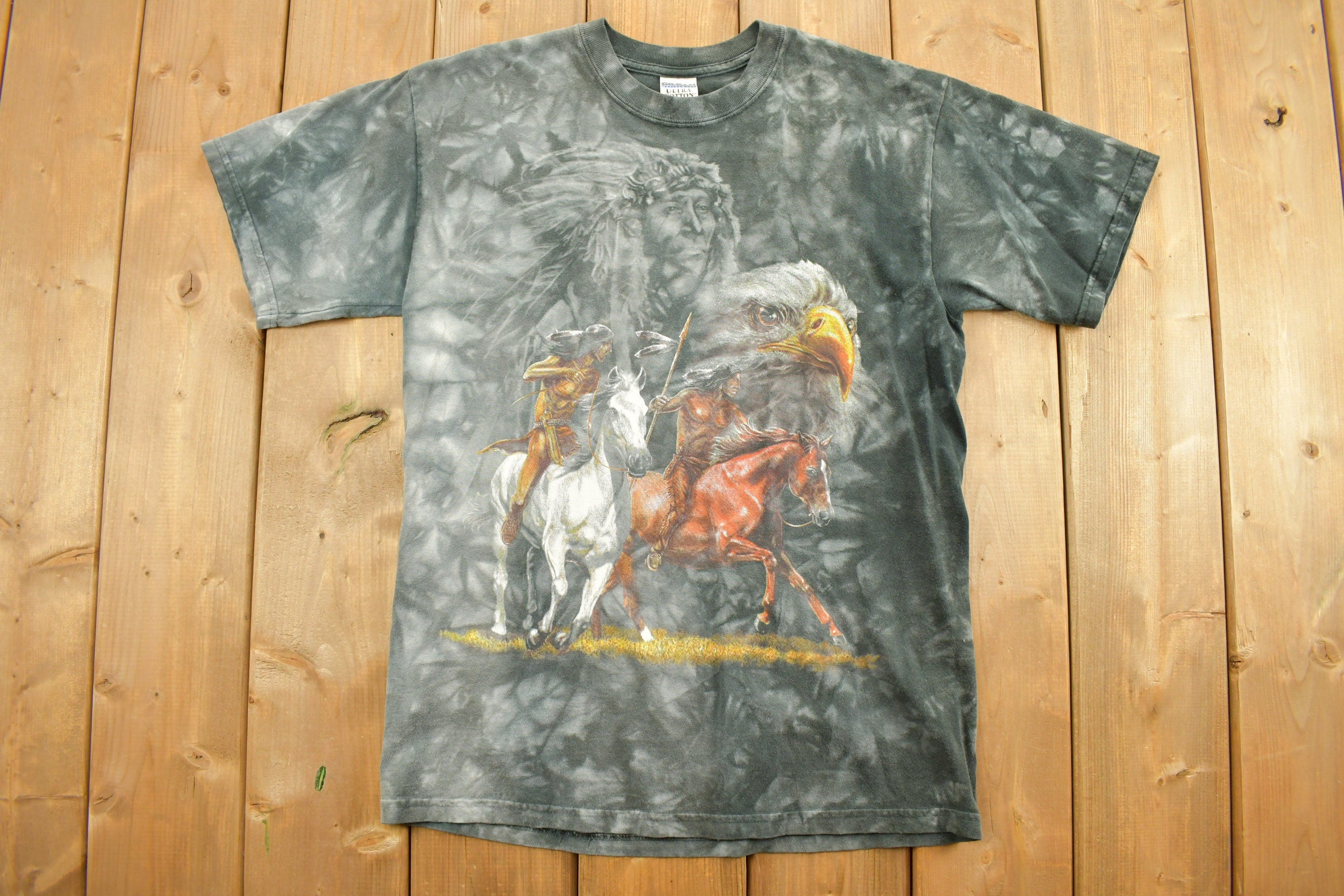 Vintage Tie Dye Native Graphic T-Shirt