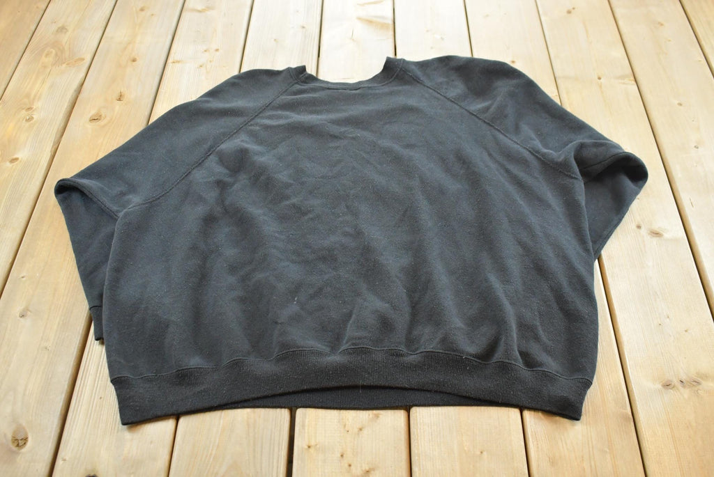 Vintage 1990s Hanes Her Way Blank Black Crewneck Sweatshirt Womens 3XL