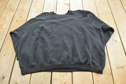 Vintage 1990s Hanes Her Way Blank Black Crewneck Sweatshirt Womens 3XL
