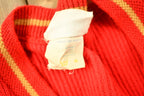 Vintage 1960s Collegiate Cardigan Knit Sweater  Hewlett Sporting Goods  Vintage Cardigan  Button Up  Patchwork  Made In Canada