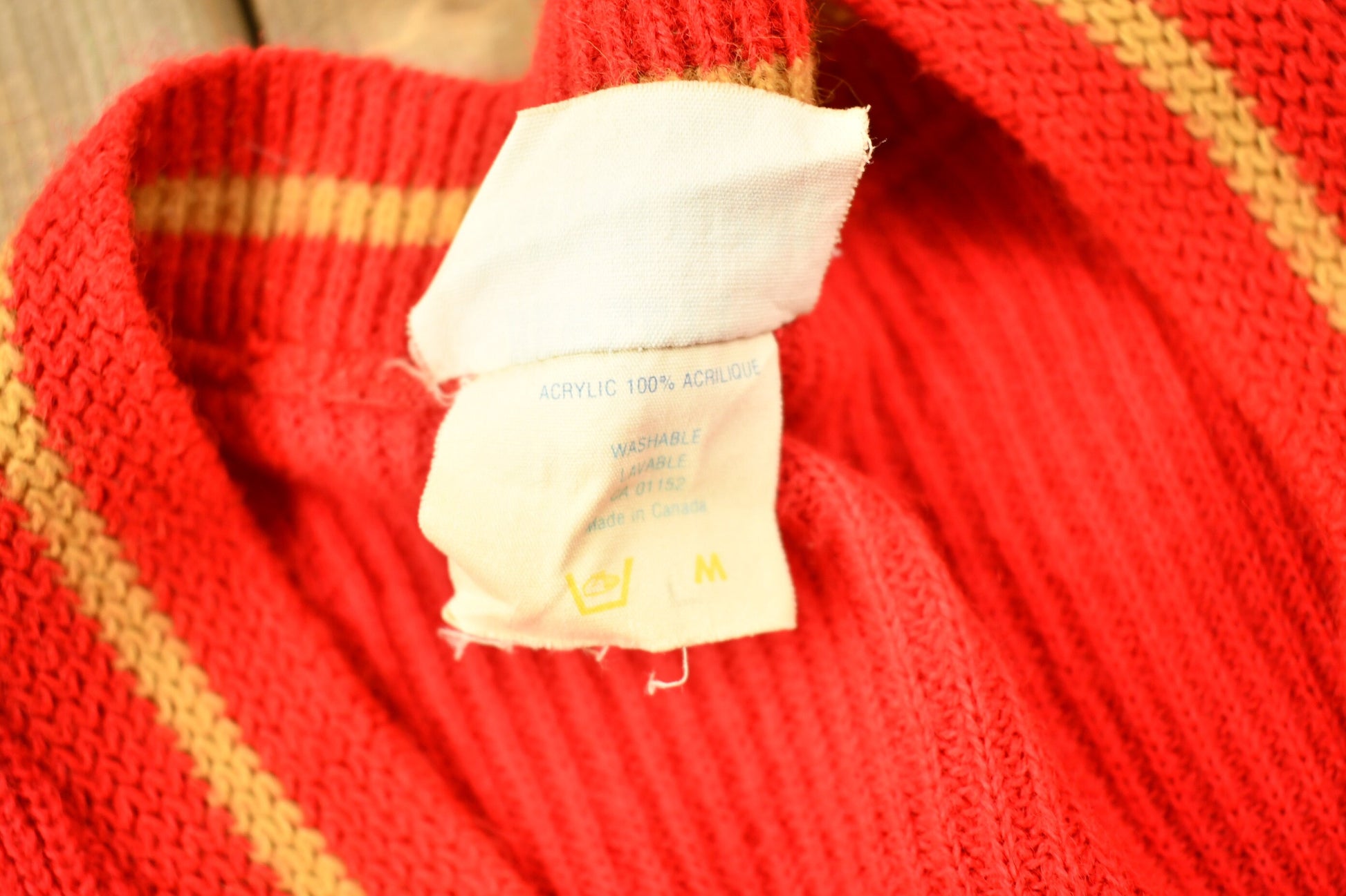 Vintage 1960s Collegiate Cardigan Knit Sweater  Hewlett Sporting Goods  Vintage Cardigan  Button Up  Patchwork  Made In Canada