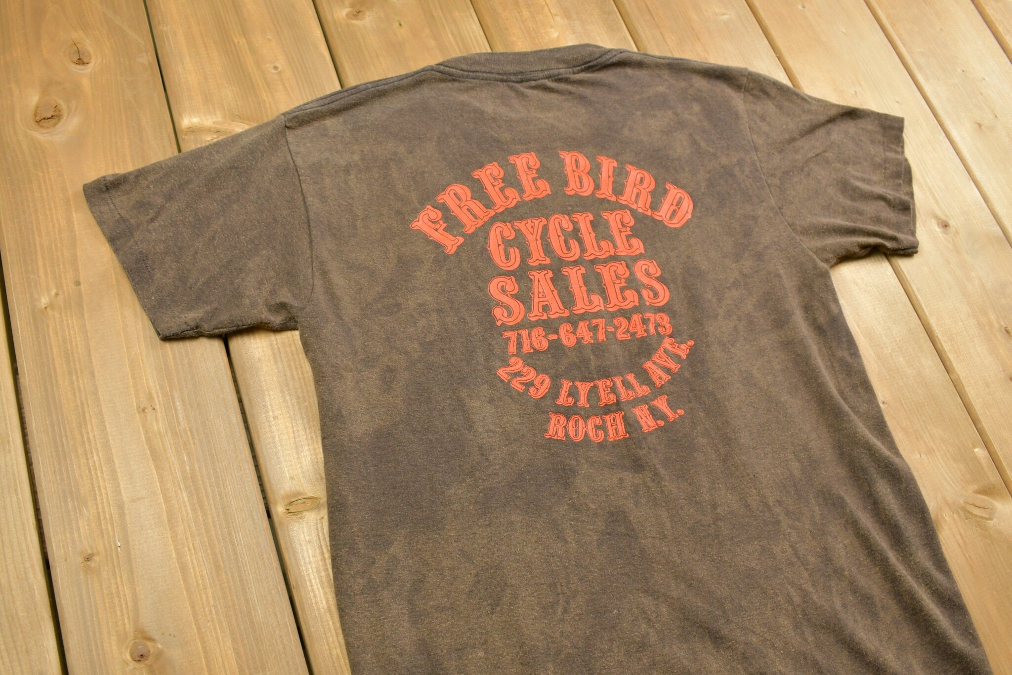Vintage 1986 Harley Davidson Motorcycles Born in the USA 3D Emblem T-Shirt