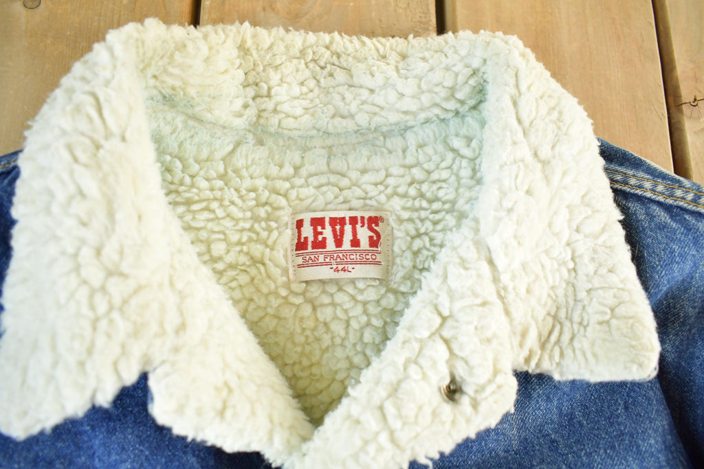 Vintage 1980s Levi's Sherpa Lined Denim Jean Jacket Men's Large