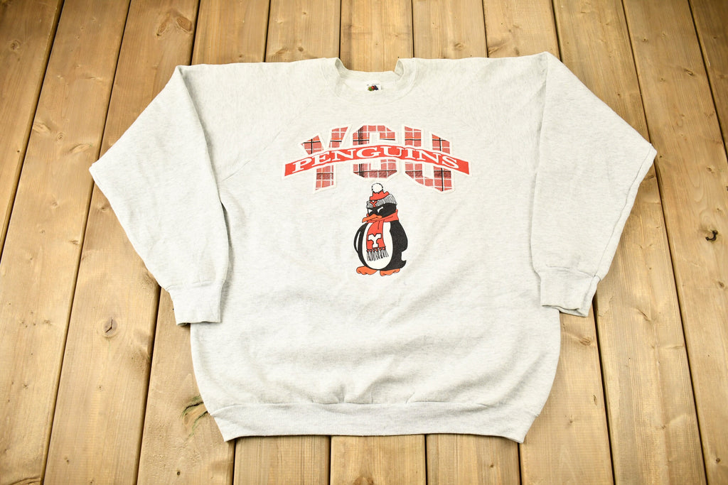 Vintage 1990s University of Youngstown Penguins Collegiate Raglan Crewneck