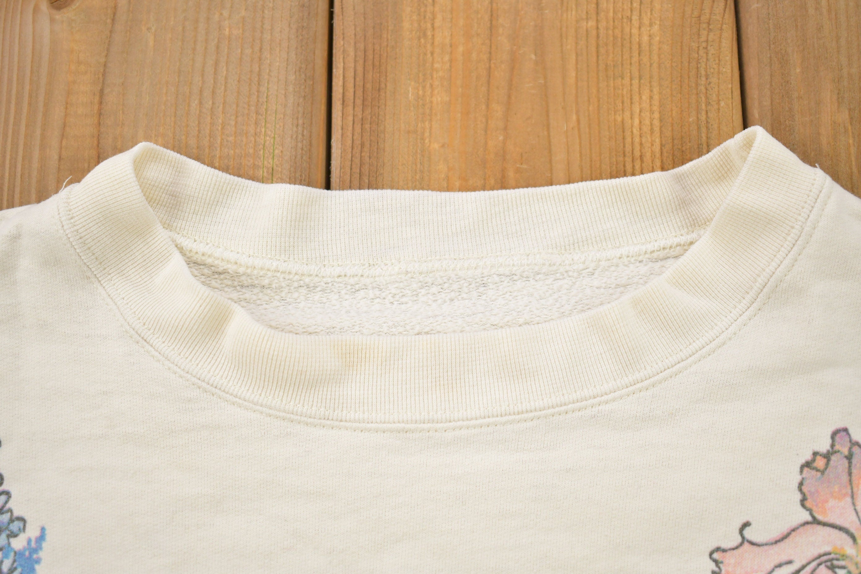 Vintage 1990s Angie Strauss Floral Theme Crewneck Sweater