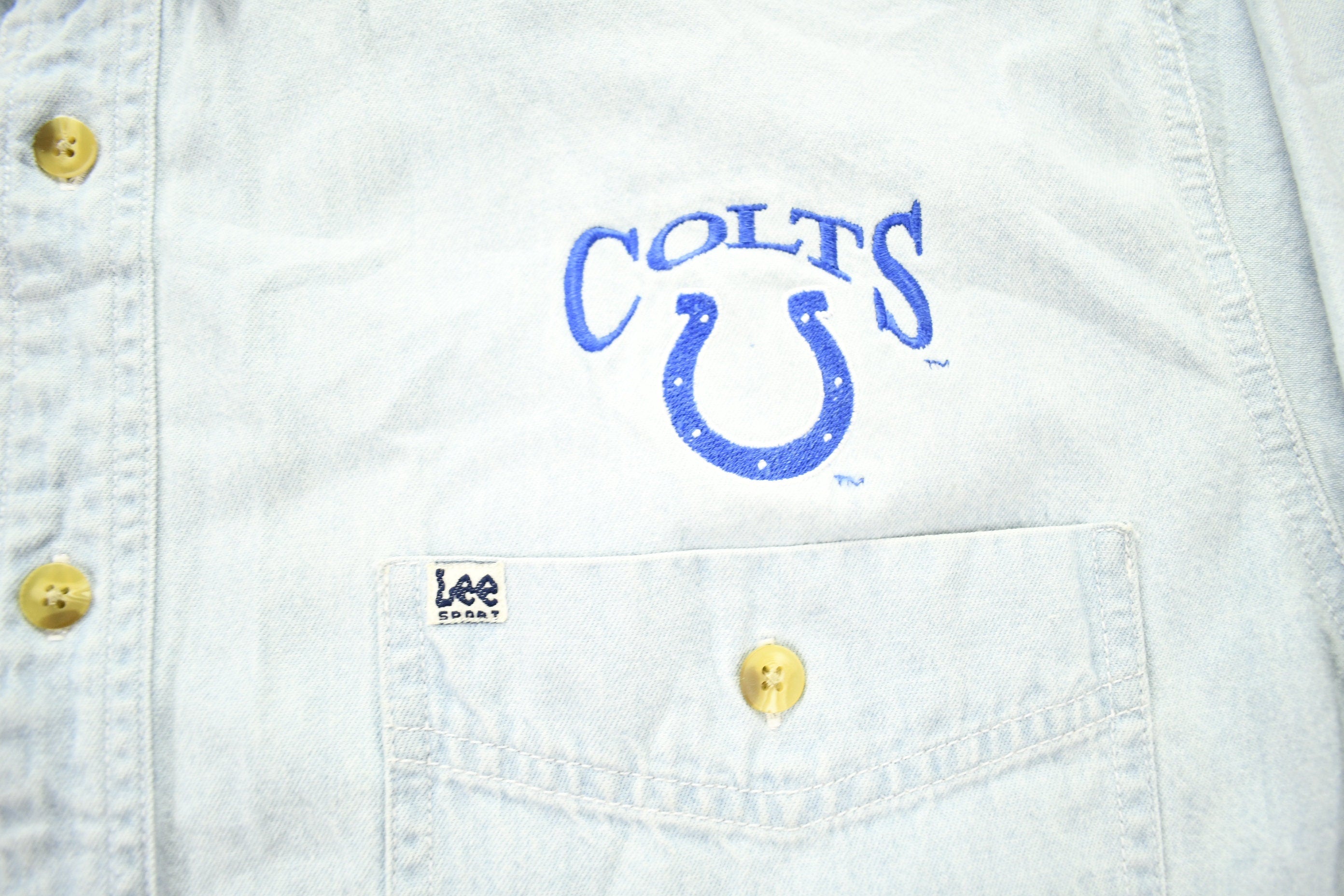 Vintage 1990s Indianapolis Colts NFL Button Up Shirt