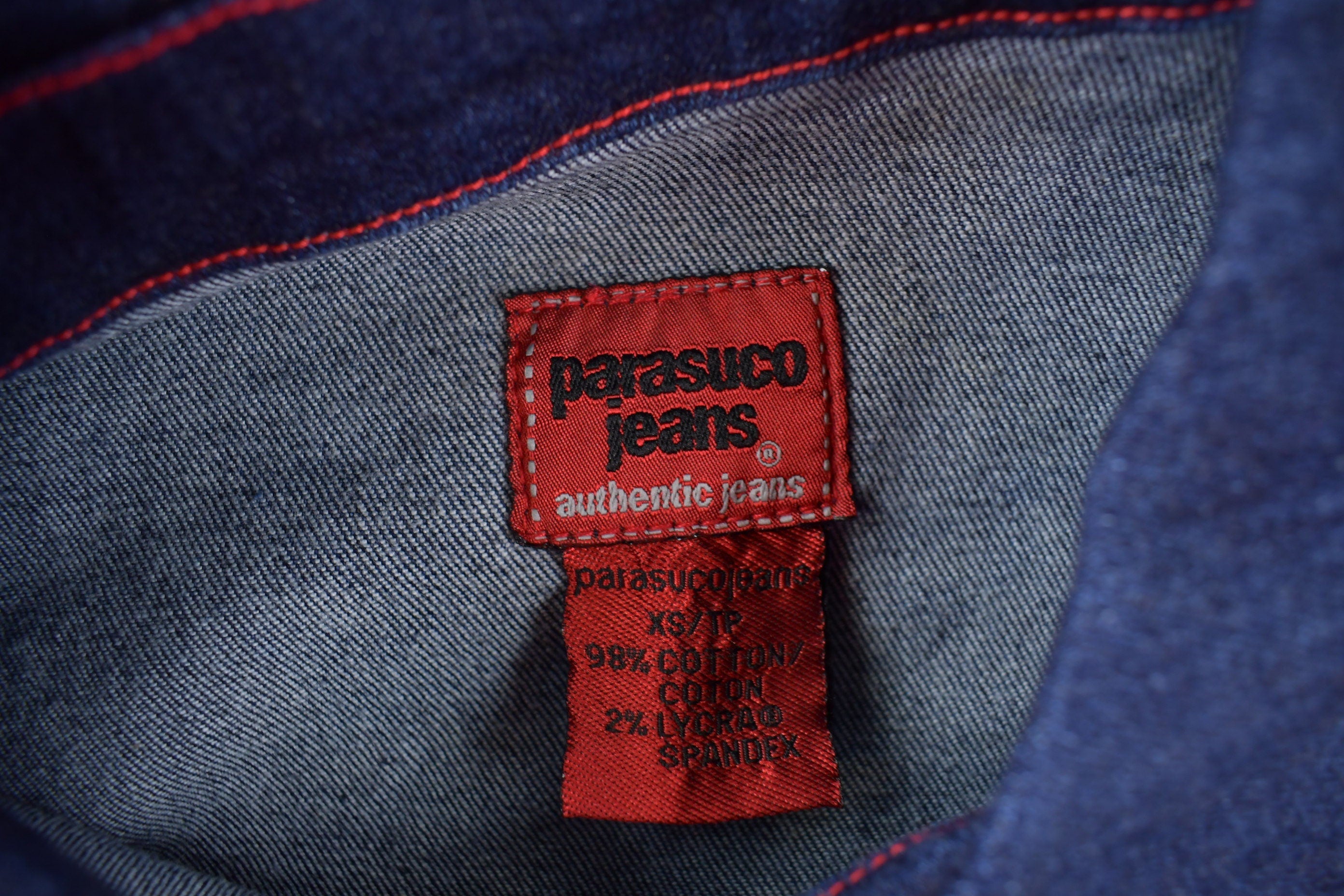 Vintage 1990s Deadstock Parasuco Jeans Denim Jacket Size XS NWT