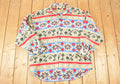 Vintage 1990s International Male Snowflake AOP Fleece Outdoorsman Sweater Men's XL