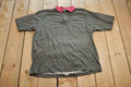 Vintage 1980s JAEGER Patterned Short Sleeve Quarter Button Up Shirt Made In Italy