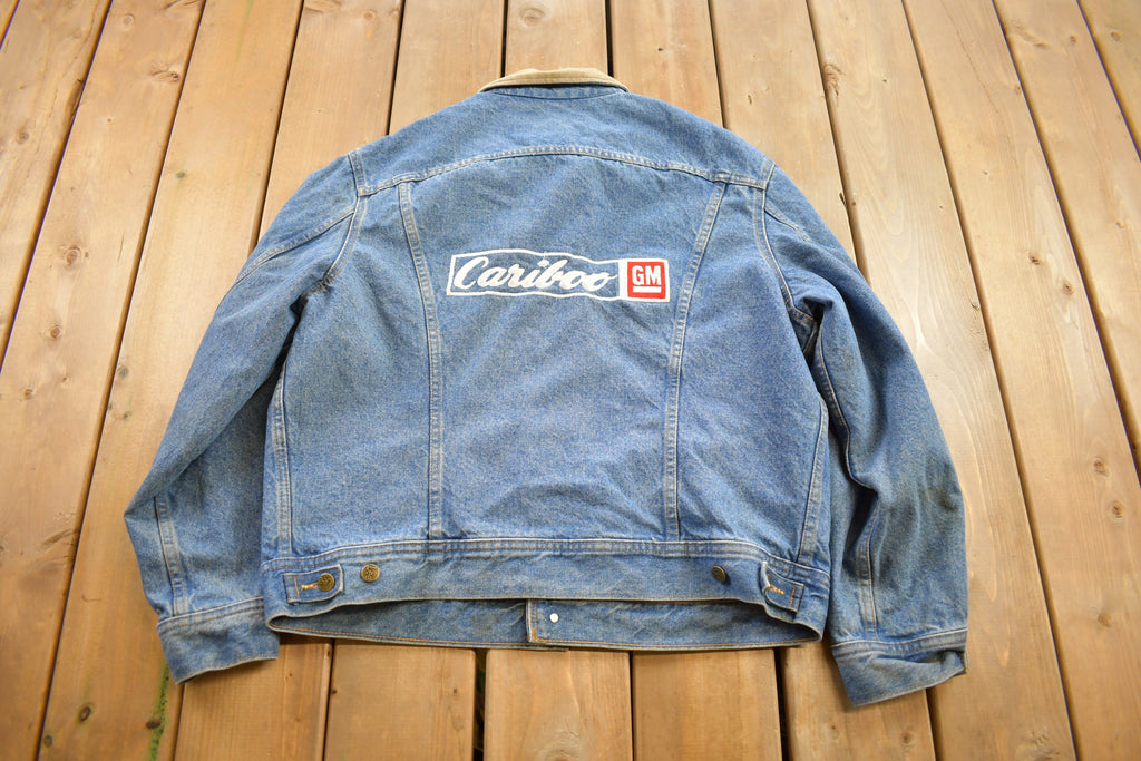 Vintage 1980s Lee Storm Rider Blanket Lined Jean Jacket