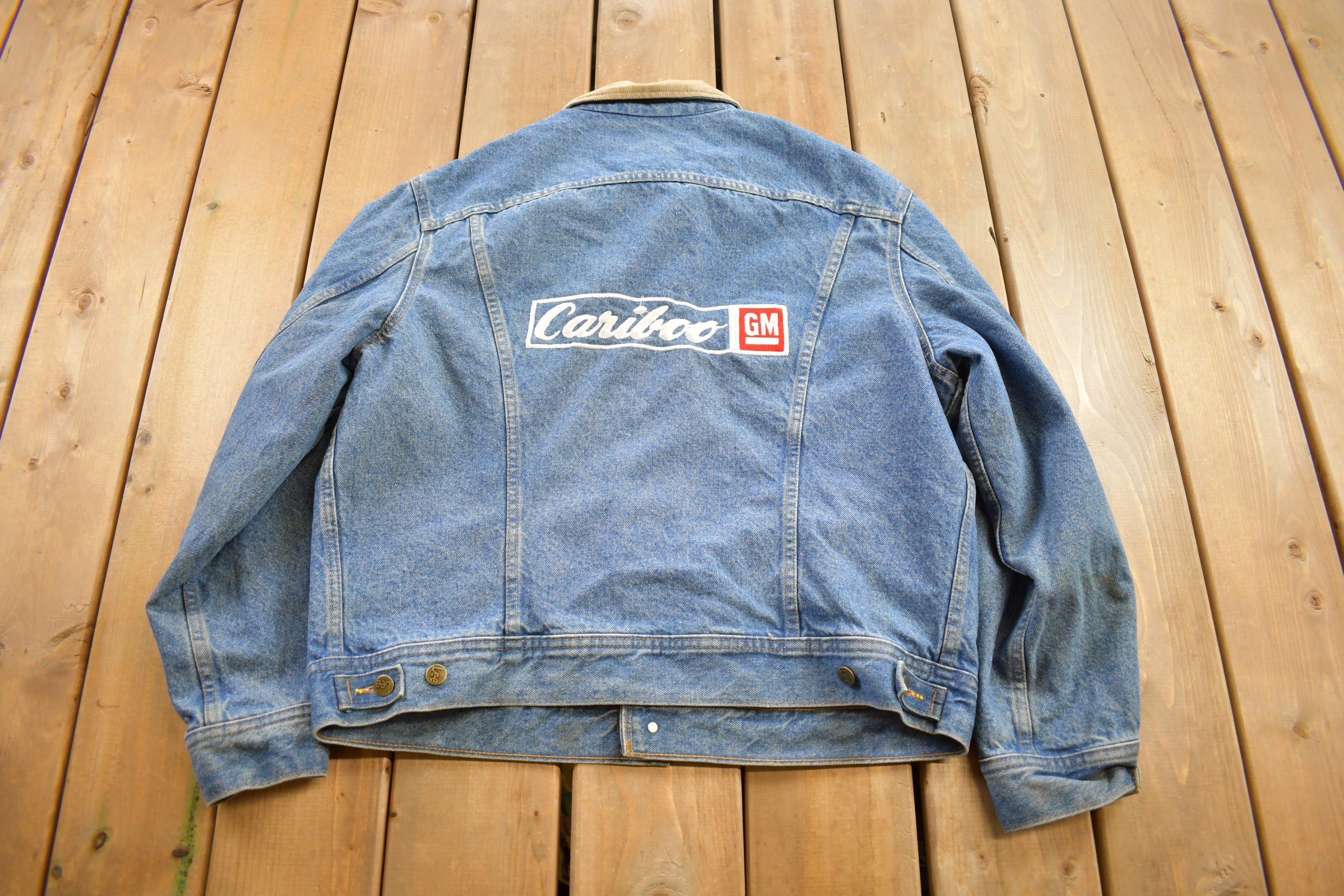 Vintage 1980s Lee Storm Rider Blanket Lined Jean Jacket