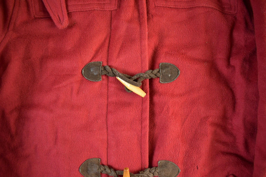 Vintage 90s LL Bean Wool Duffle Coat - Made In USA - Women's Size 12