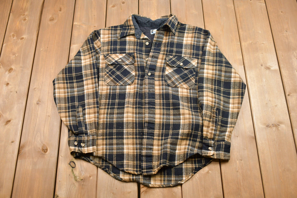 Vintage 1990s Artic Circle Plaid Lined Button Up Shirt