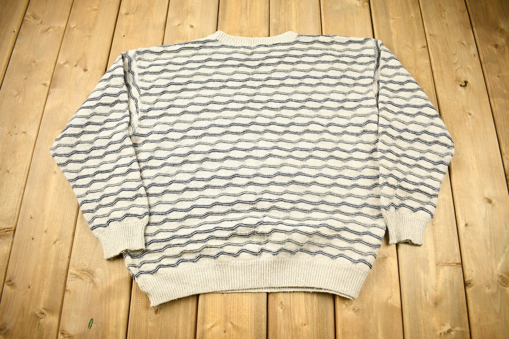 Vintage 1990s Susquehanna Trail 3D Cable Knit Crewneck Sweater