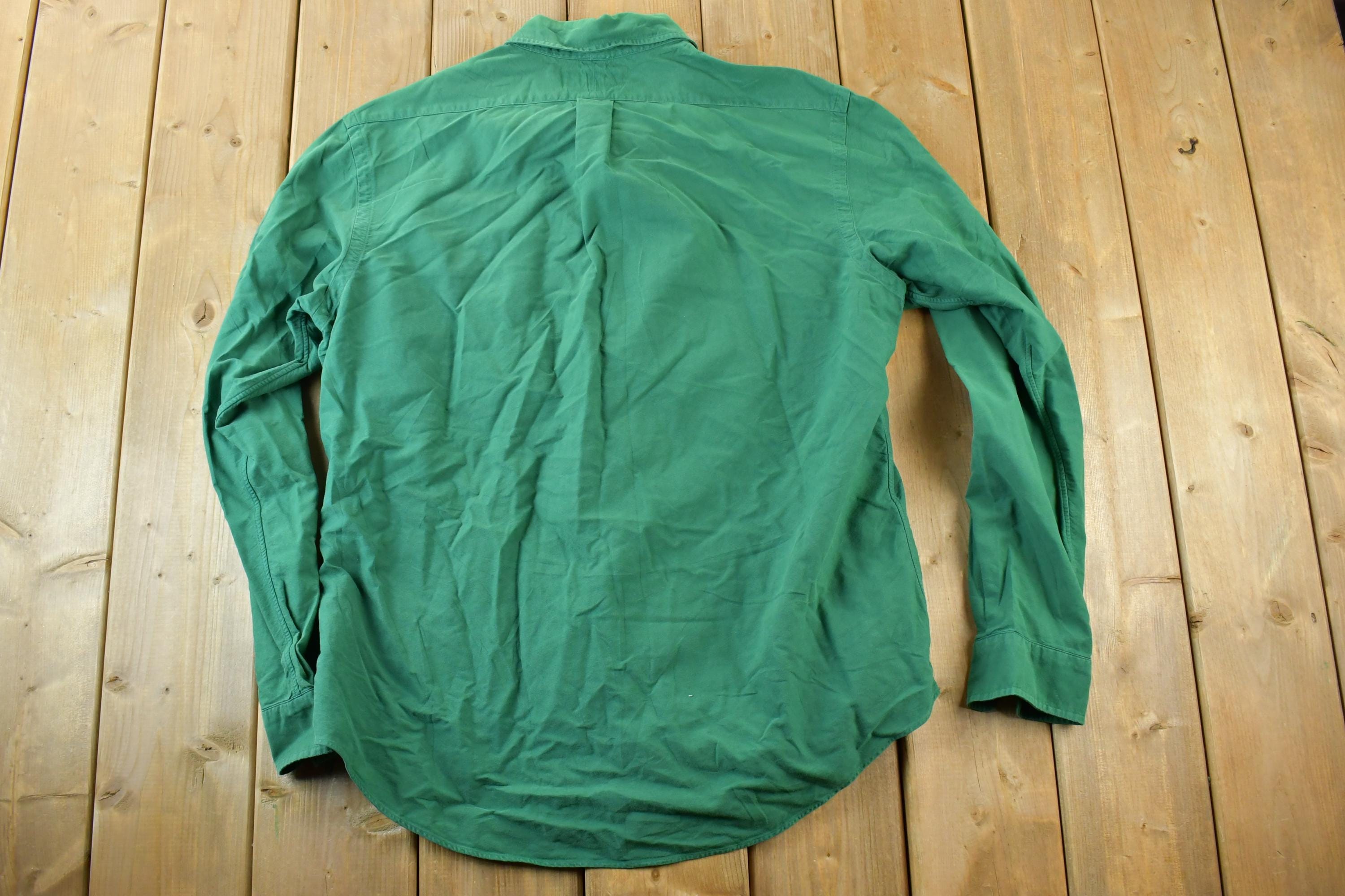Vintage 90s Ralph Lauren Hunter Green Button Up Shirt