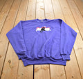 Vintage 1980s Embroidered Cats Crewneck Sweatshirt Made In USA