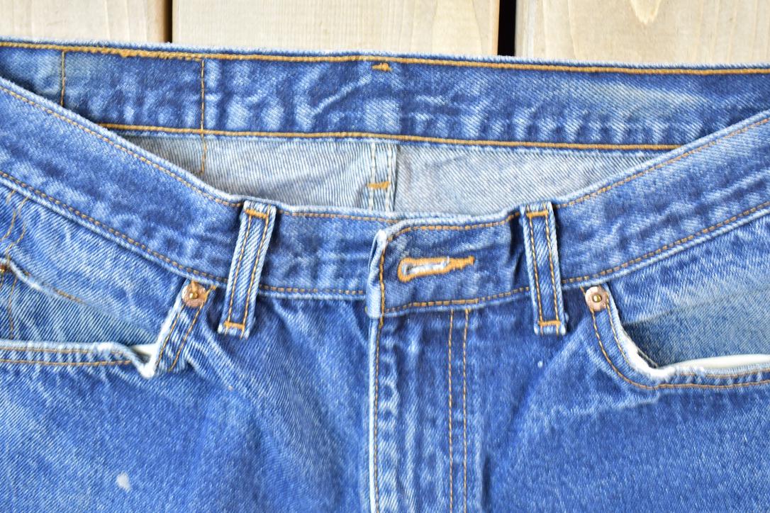 Vintage 1970s Levi Strauss Orange Tab Denim Jeans Size 32 x 30 Made In USA