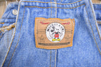 Vintage 1990s Disney Mickey Mouse Embroidered Denim Jean Skirt