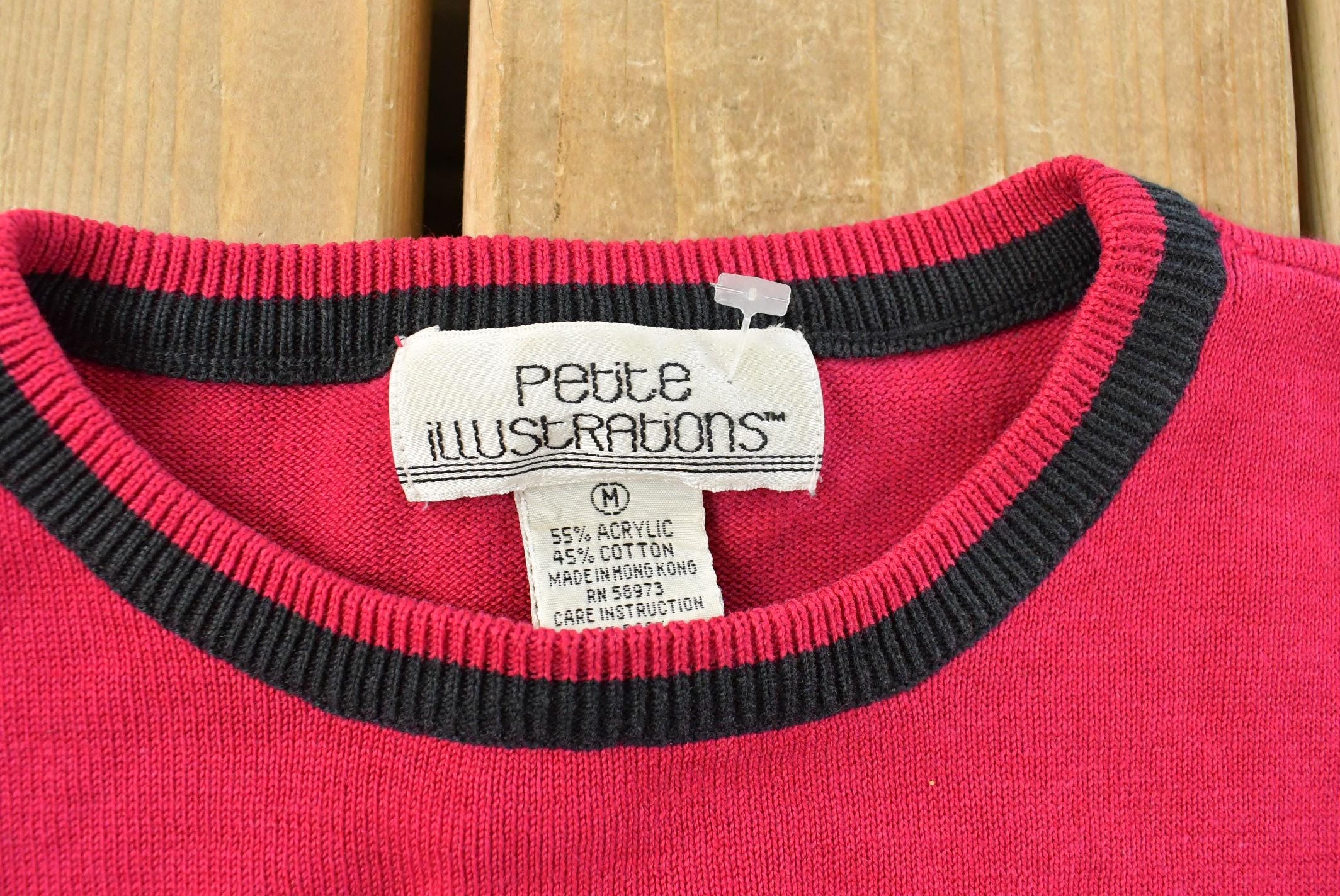 Vintage 1980s Petite Illustrations Color Block Knitted Sweater Men's