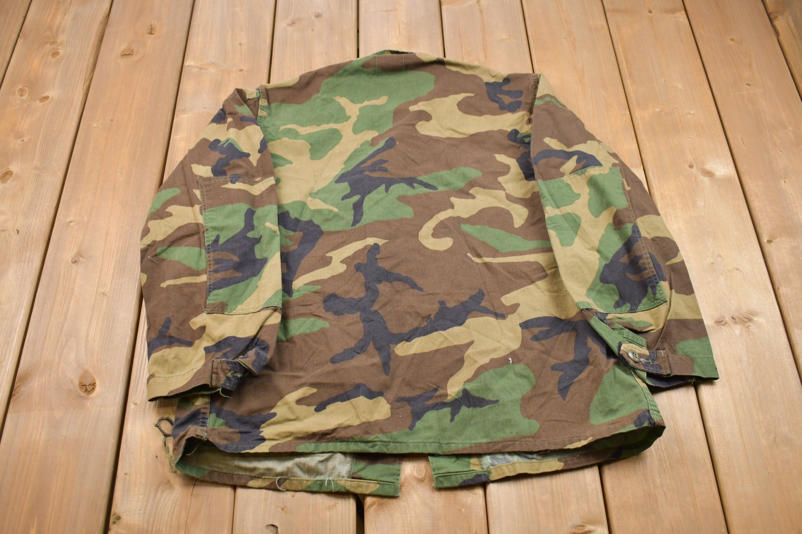 2001 Vintage Military Camo Button Up Jacket