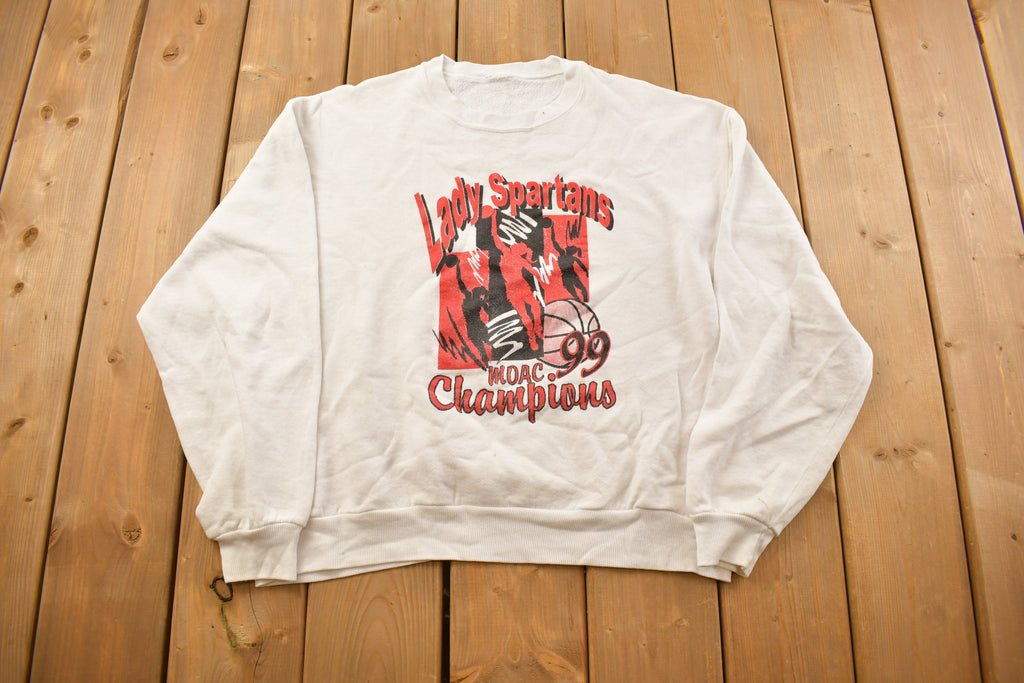 Vintage 1999 Lady Spartans Basketball Champions Crewneck Sweatshirt