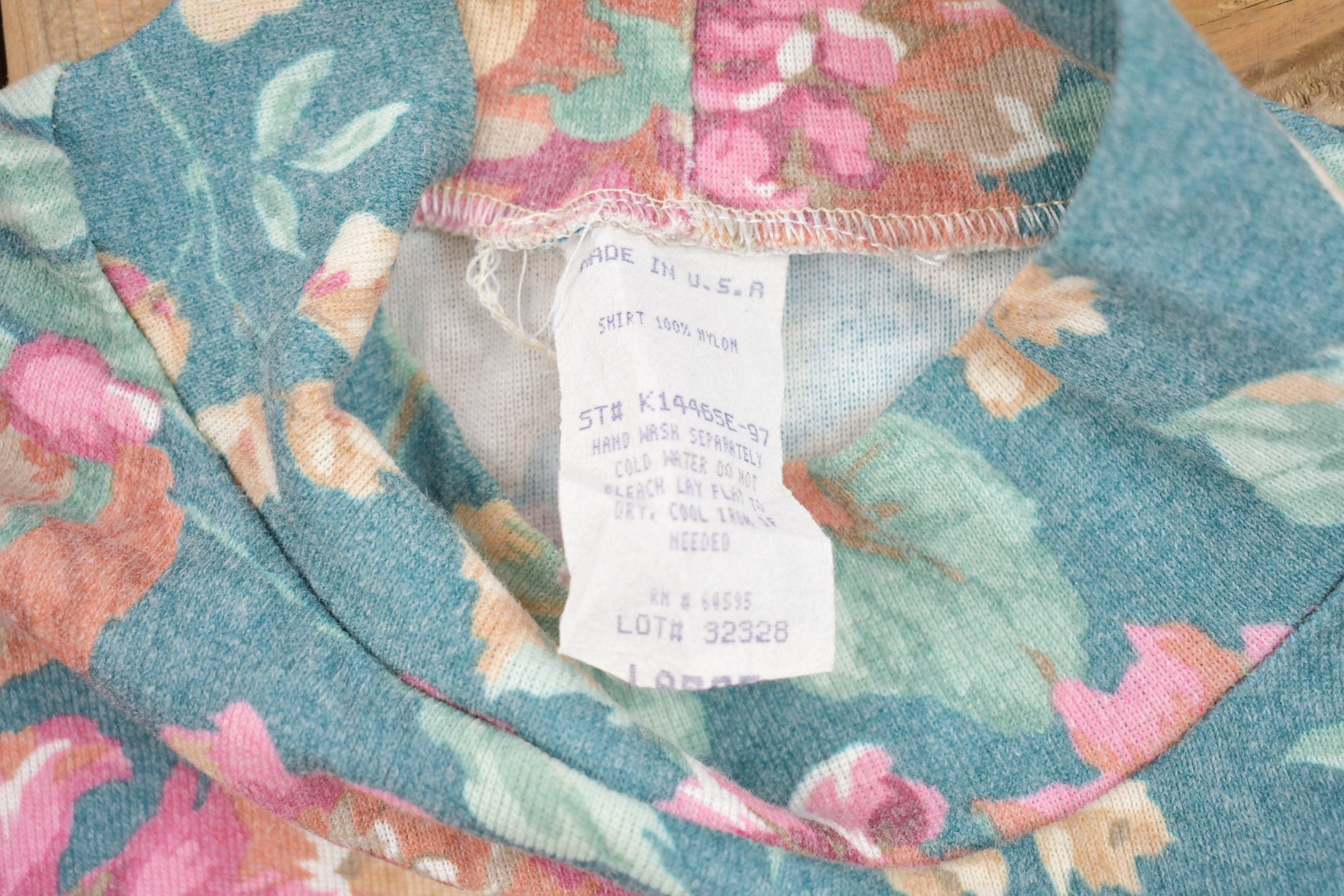Vintage 1980s Floral Long-sleeve Sweatshirt