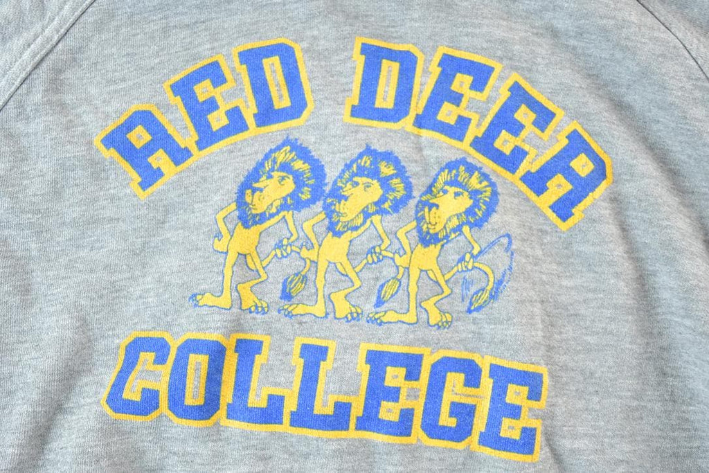 Vintage 1980s Red Deer College Hoodie Mens S