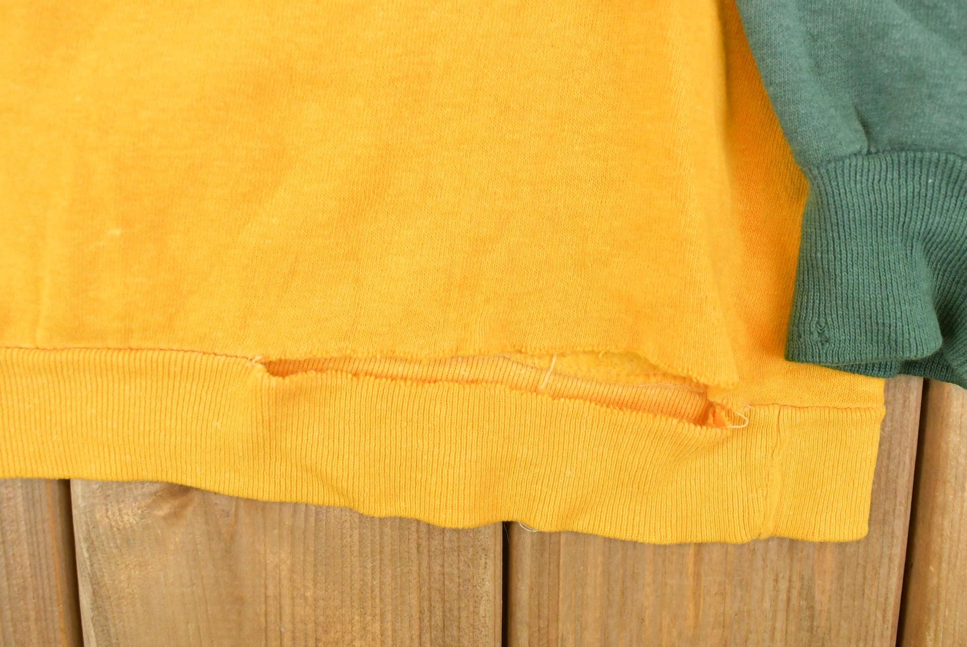 Vintage 1960s Sportswear Quality Knit Blank Thrashed Crewneck Sweatshirt Men's 2XS