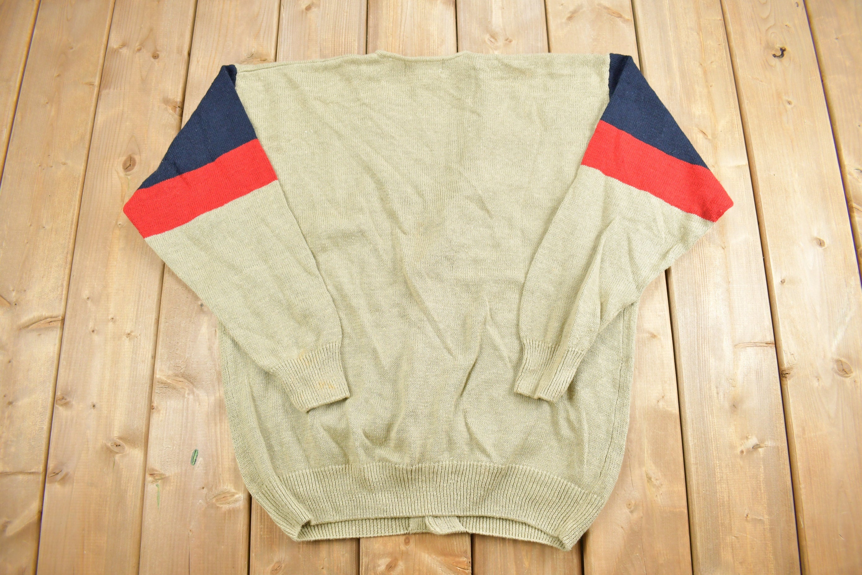 Vintage 1980s New River Embroidered Knit Cardigan