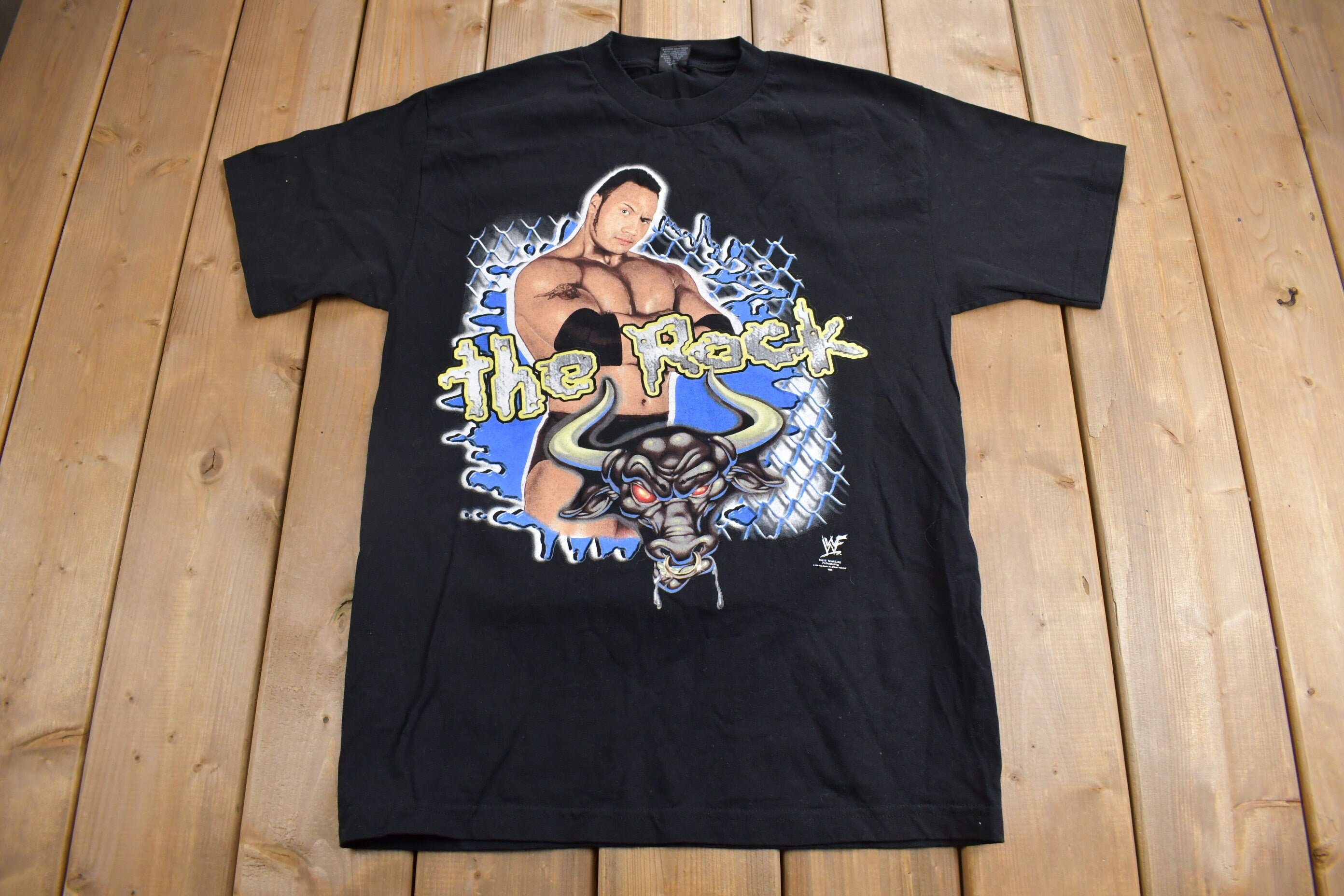 Vintage 1990s The Rock Professional Hardcore Wrestler Graphic T-Shirt  90s Streetwear  Pro Wrestling Tee  Dwayne Johnson