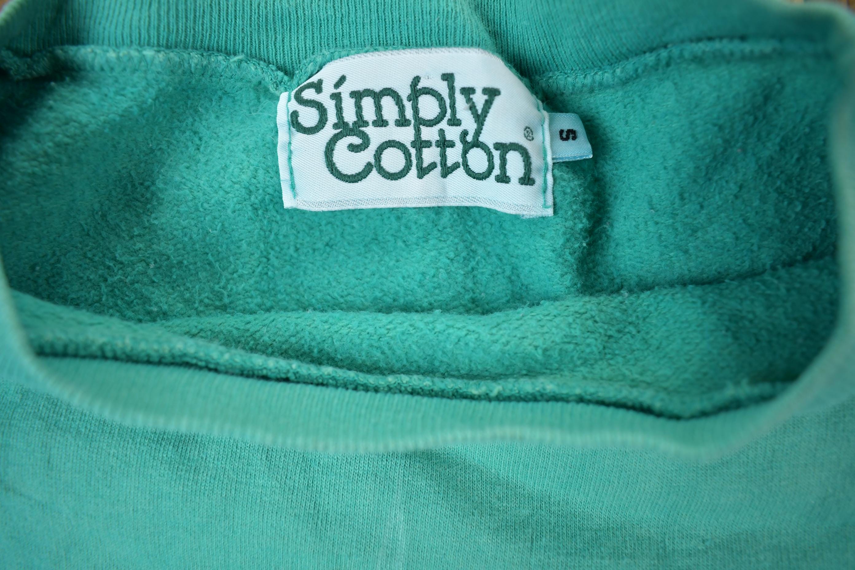 Vintage 1990s Turquoise Blank Crewneck Sweatshirt