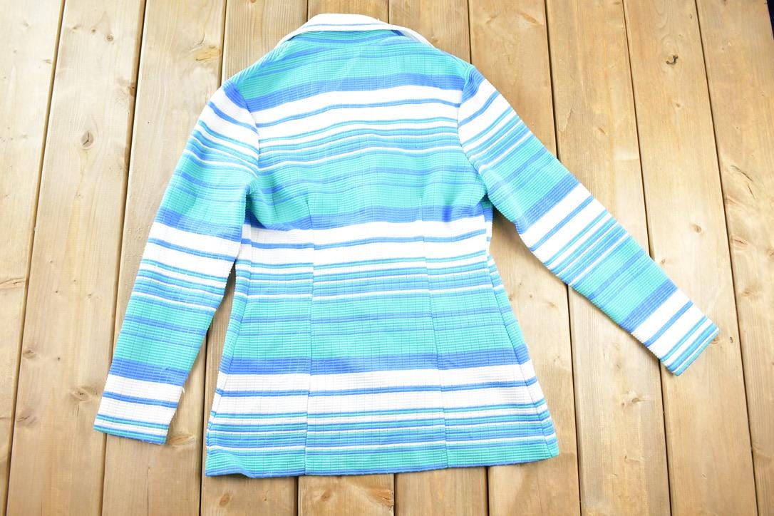 Vintage 1970s Dubonner Striped Button Up Blazer Women's S