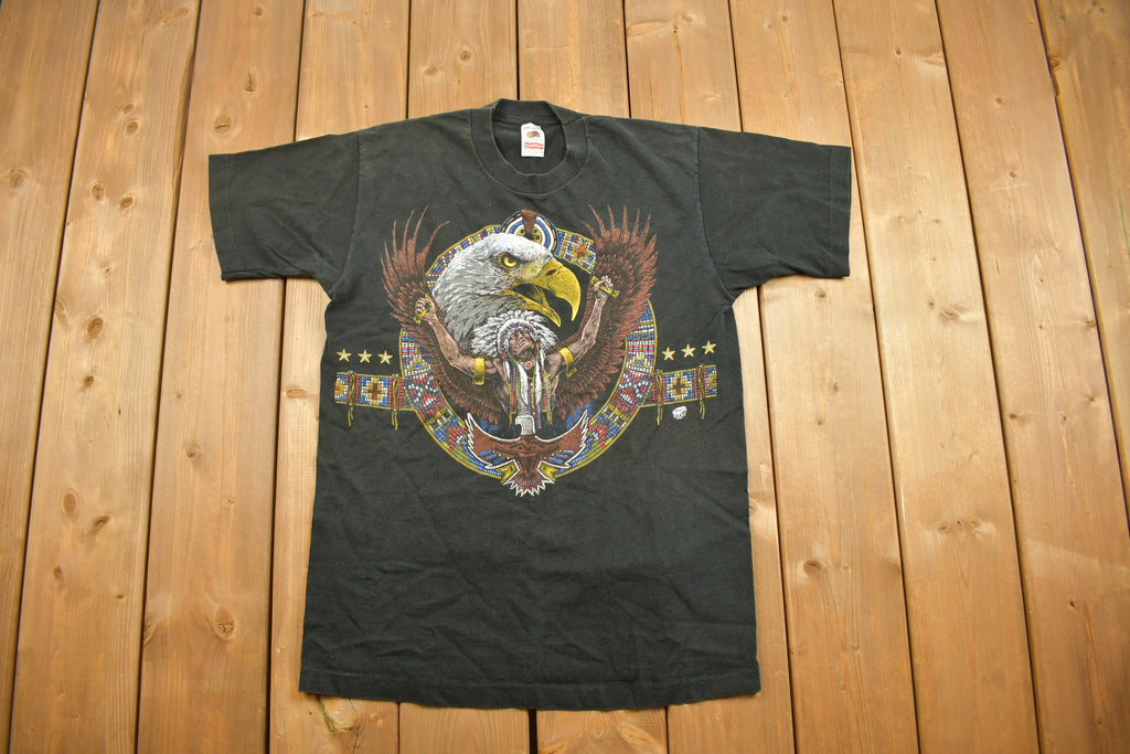 Vintage 1990s Native American Eagle Graphic T Shirt