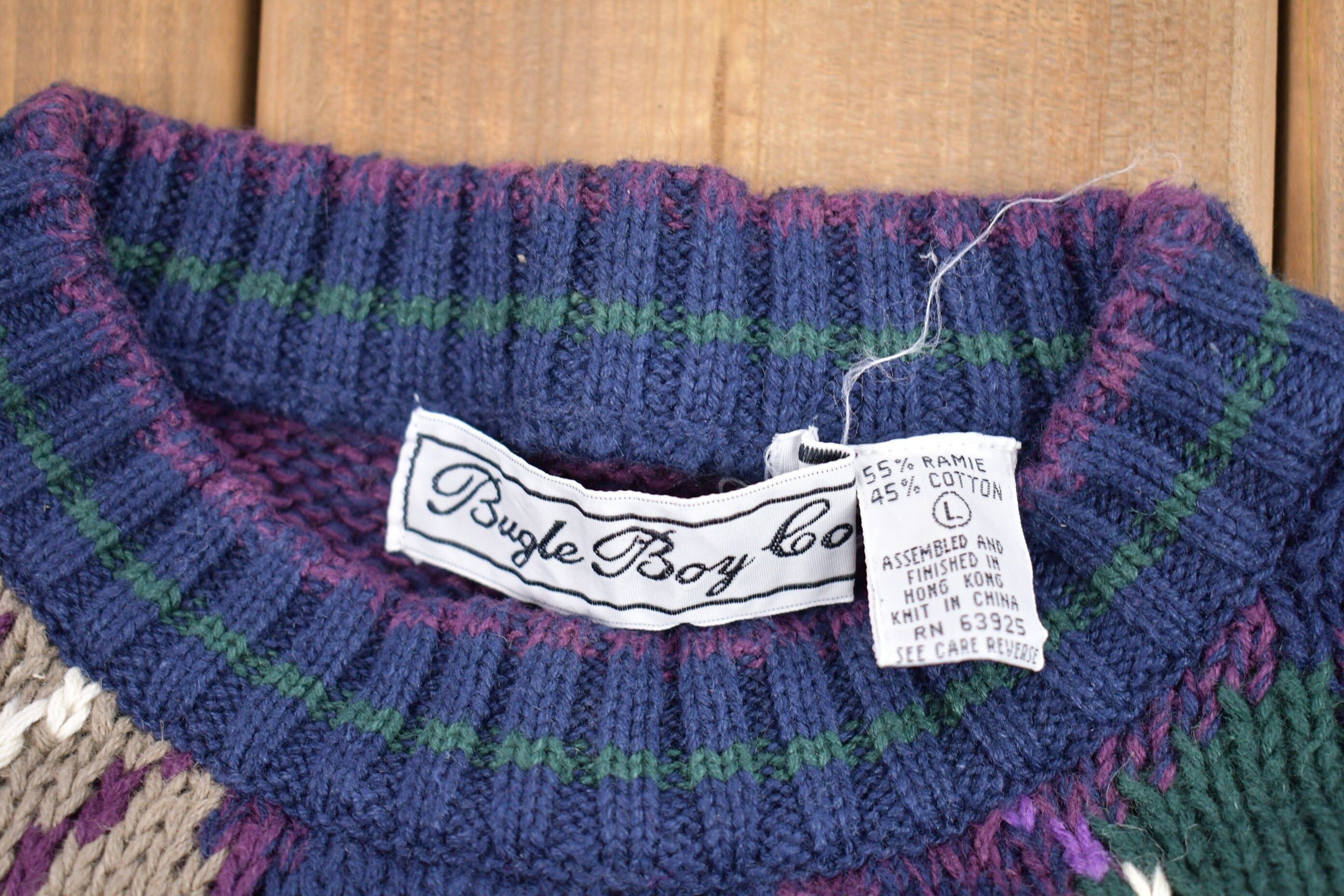Vintage 1990s Bugle Boy Co Knitted Sweater