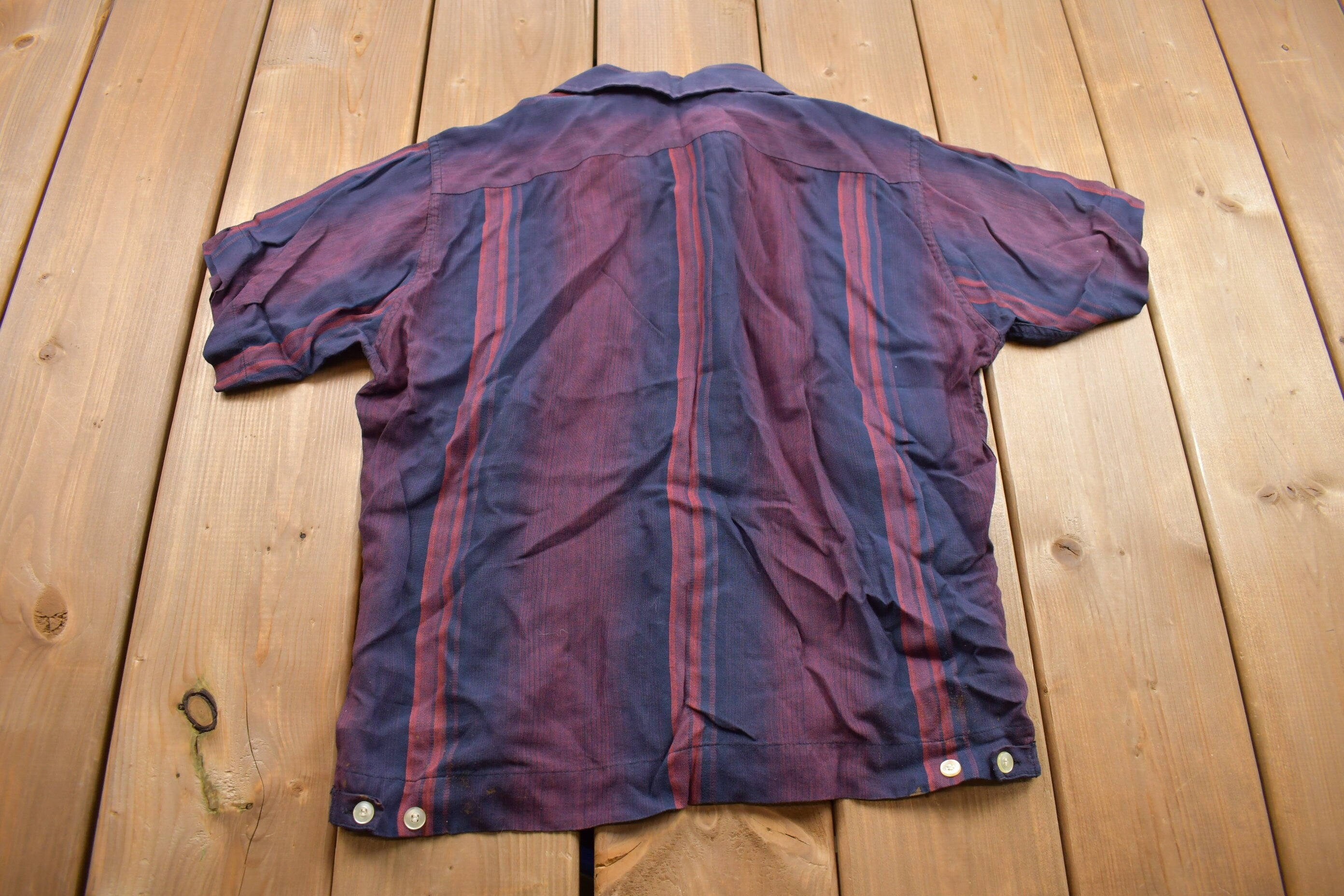 Vintage 1990s Arrow Striped Button Up Shirt