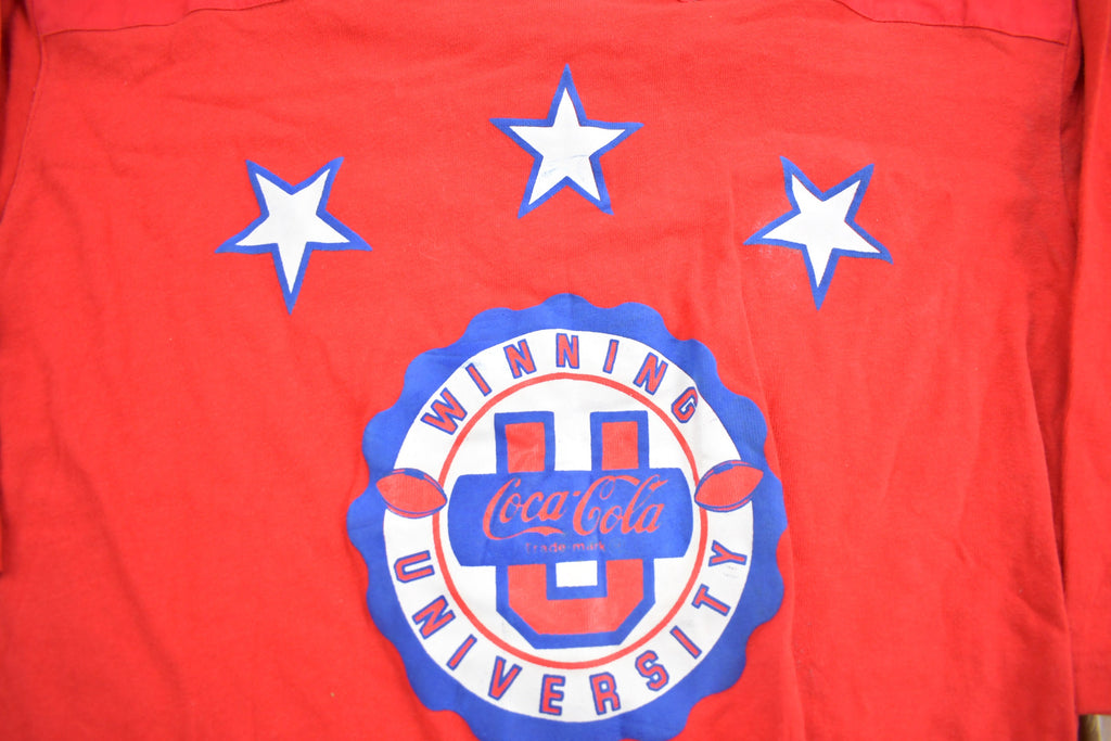 Vintage 1990s Coca Cola Winning University Heavy Shirt