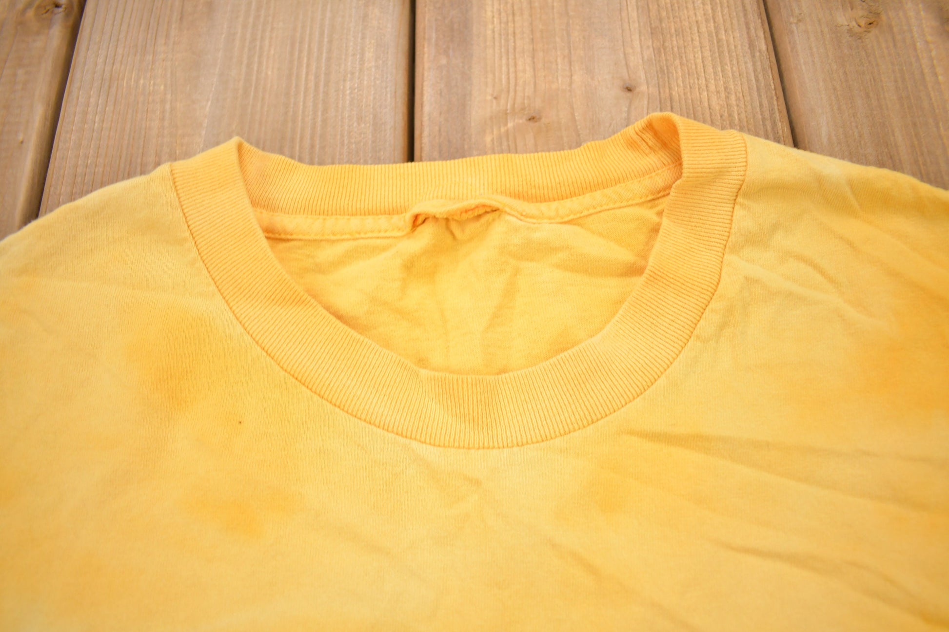 Vintage 1990s Dave Matthews Band Yellow Tie Dye T-shirt / Band Tee / Music Promo / Premium Vintage